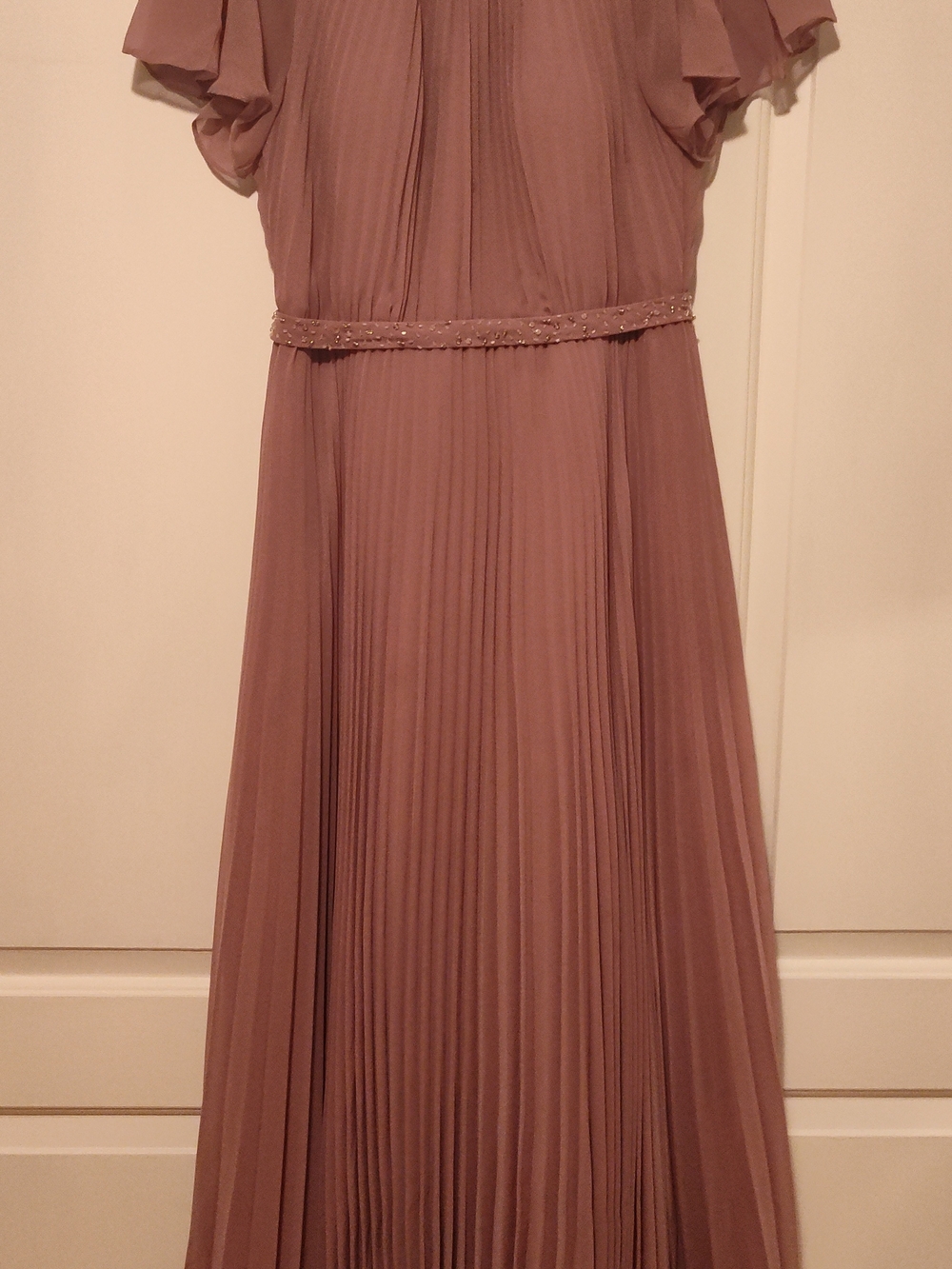 Azazie Mauve Pleated Chiffon Wedding Dress